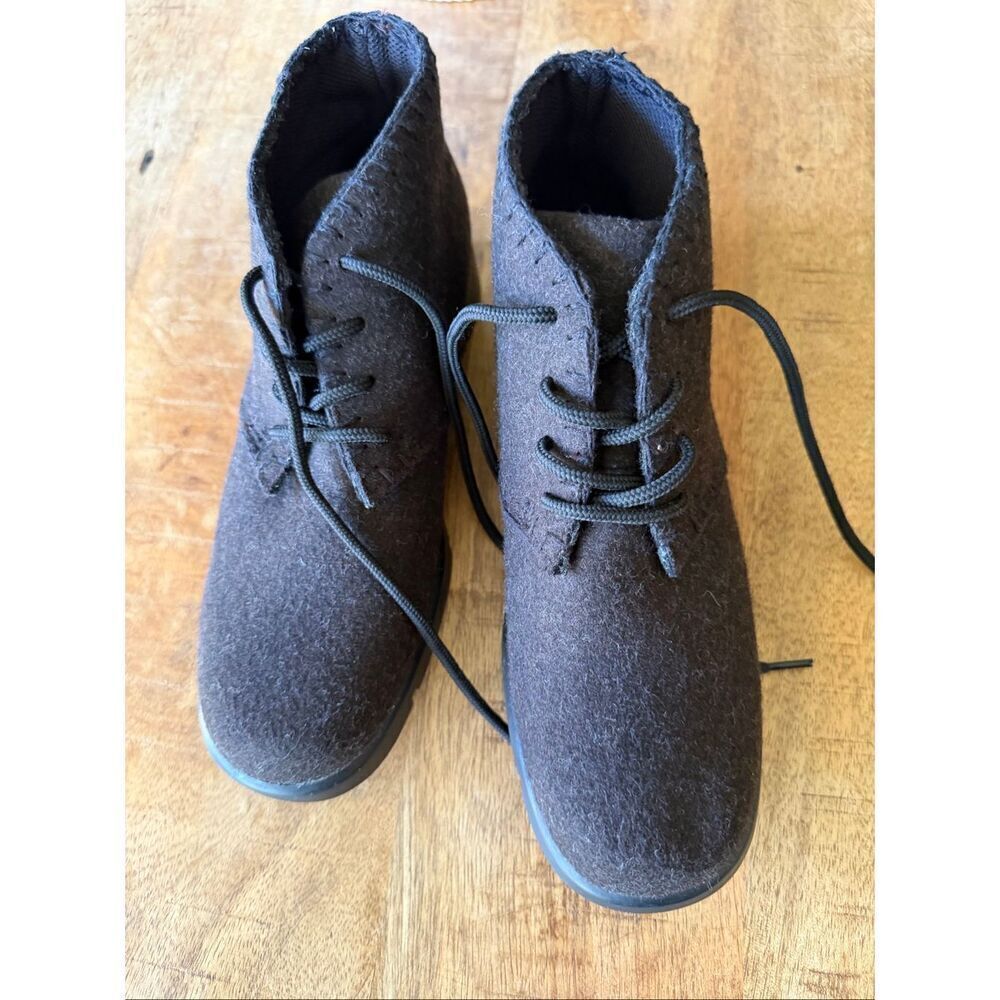 Vintage Talbots Brown Felt Lace-Up Ankle  desert-style chukka  women’s boots